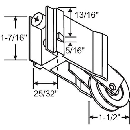 Strybuc Patio Door Roller Assembly 9-237